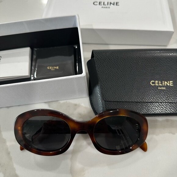 Celine Triomphe 01 Oval Sunglasses - Picture 1 of 6
